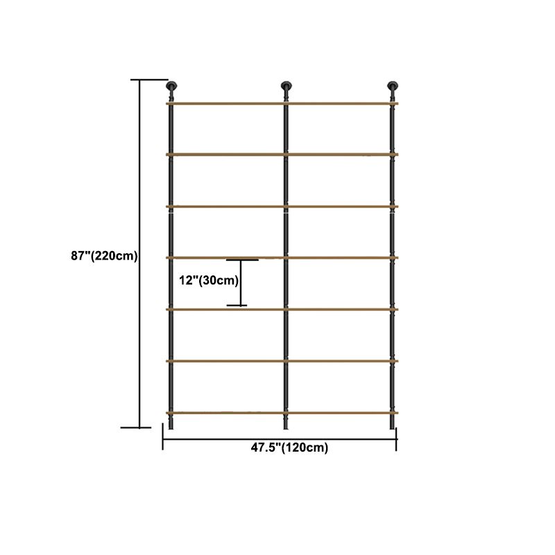 9.84"W Bookshelf Industrial Style Wall Mounted Bookcase for Home and Office
