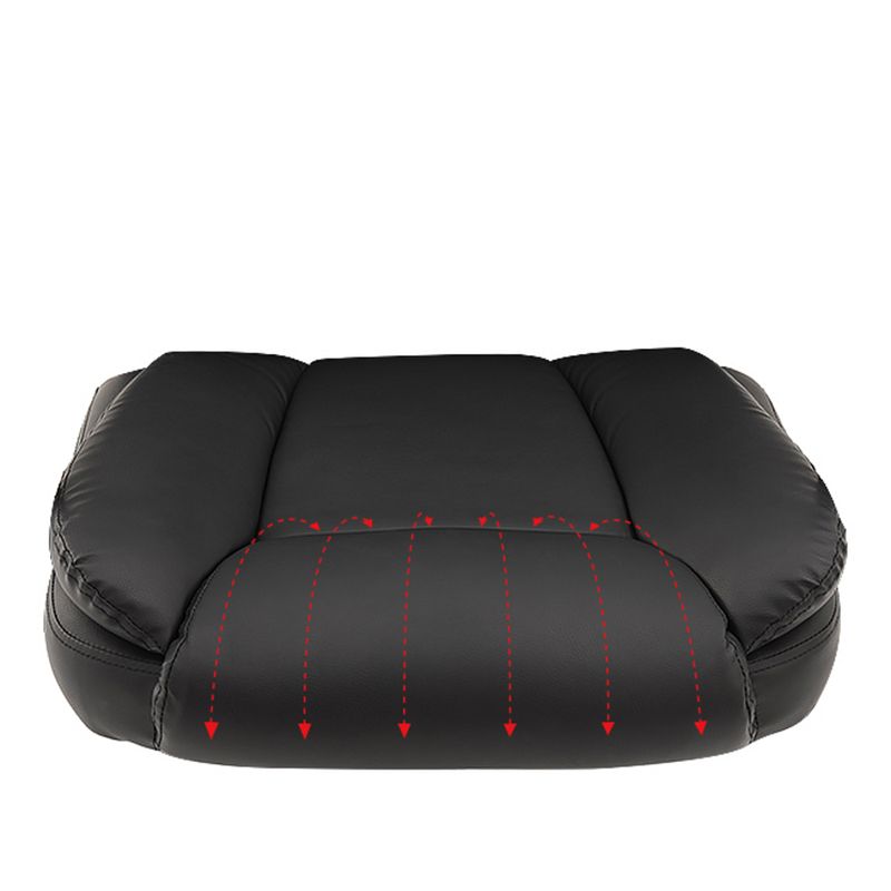 Sedia moderna in fico in pelle girevole sedia a braccia fissa nera.