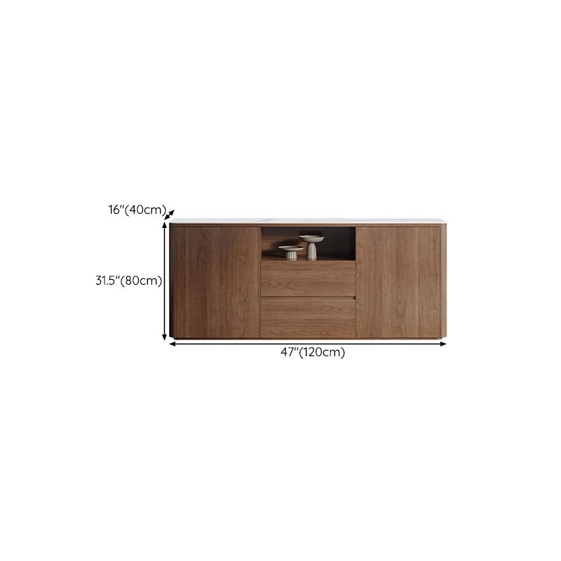 Modern Style Buffet Sideboard Stone Side Board with Cabinets and Drawers Clearhalo 'buffet_sideboard' 'Buffets & Sideboards' 'furn' 'furn_buffet_sideboard' 'Furniture' 'Kitchen & Dining Furniture' 1200x1200_00d57afd-76cc-4b80-979c-55aa8a4720c1