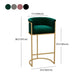 Glam Armrest Backrest Counter Stool Iron Milk Tea Shop Bar Stool with Cushion and Pedal Clearhalo 'Bar Furniture' 'Bar Stools' 'bar_stools' 'furn' 'furn_bar_stools' 'furniture_bar_stools' 'Kitchen & Dining Furniture' 'kitchen&dining_furn' 'kitchen' 'kitchen_furn' Furniture' 1200x1200_00d59baf-fbbb-4eb8-9c24-9e6d64dc3698