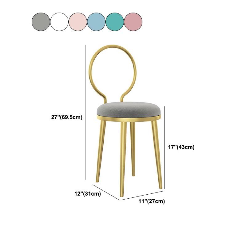 Glam Velvet Dining Chair Open Back Dining Side Furniture with Gold Legs in Matte Finish Clearhalo 'Dining Chairs' 'Dining Tables & Seating' 'dining_chair' 'furn' 'furn_dining_chair' 'Furniture' 'Kitchen & Dining Furniture' 1200x1200_00d64070-b0b5-4873-bcf2-5651df574966