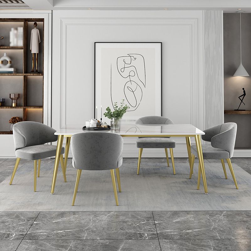 1/2/5/7 Pcs Metal Scandinavian Dining Room Set with Rectangle Table Dinette Set Clearhalo 'Dining Room Sets' 'Dining Tables & Seating' 'dining_room_set' 'Furniture' 'furniture_dining_room_set' 'Kitchen & Dining Furniture' 'kitchen&dining_furn' 'kitchen' 1200x1200_00d6e6d7-e0c5-4513-a126-691f706f6738