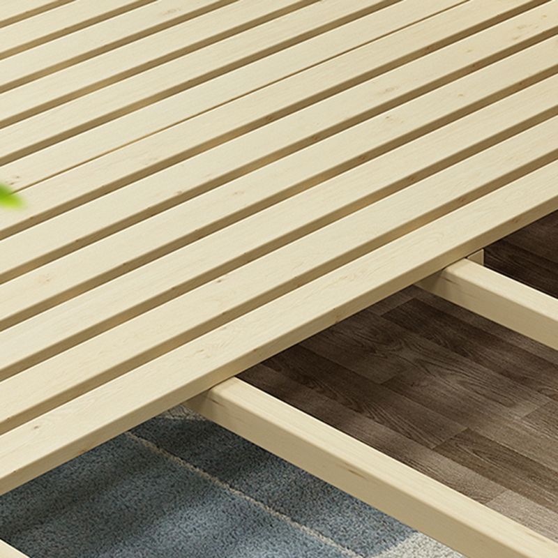 Rectangular Beige Pannee Lips Rubberwood et Cadre de lit de rotin avec tête de lit