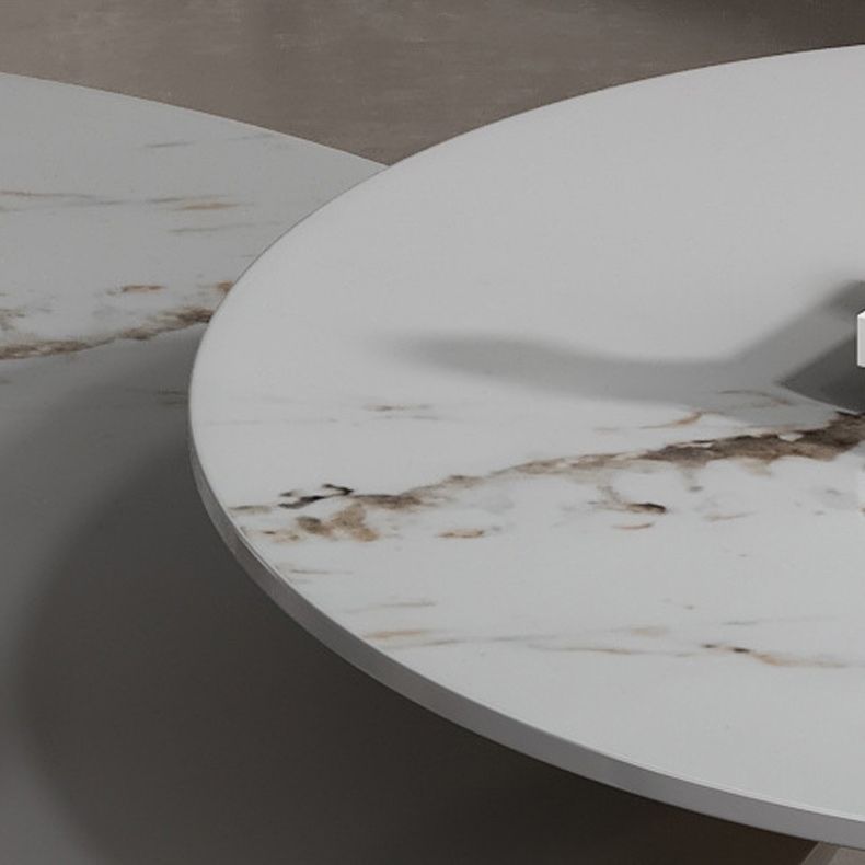 Luxurious Round Stone Coffee Table Set Pedestal Dia 31.5" Cocktail Table Clearhalo 'Coffee & Accent Tables' 'Coffee Tables' 'coffee_tables' 'furn' 'furn_coffee_tables' 'Furniture' 'Living Room Furniture' 1200x1200_00d818d0-cc09-4b6d-9fd6-ad0e63a4ac0d