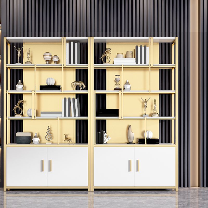 Glam Open Back Shelf Bookcase Metal Book Shelf for Home Office Clearhalo 'Bookcases' 'furn' 'furn_bookcases' 'Furniture' 'Office Furniture' 1200x1200_00d8da9e-912a-4d9b-8831-1dc856270e2c