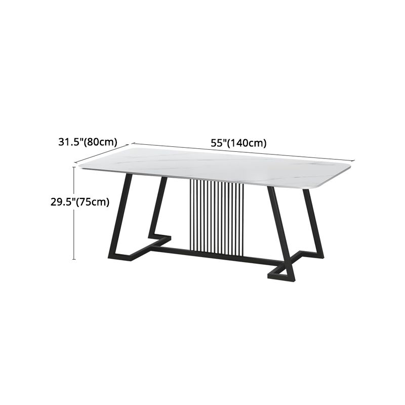 Modern 1/2/5/7 Pieces Dining Set Sintered Stone Rectangle Dining Table with Chairs Clearhalo 'Dining Room Sets' 'Dining Tables & Seating' 'dining_room_set' 'furn' 'furn_dining_room_set' 'Furniture' 'furniture_dining_room_set' 'Kitchen & Dining Furniture' 'kitchen&dining_furn' 'kitchen' 1200x1200_00d972df-056b-4fa8-88b4-c2a7637f7231