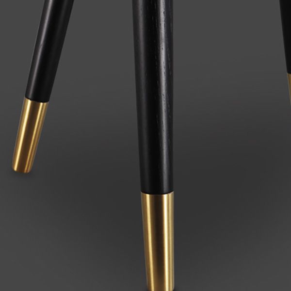 Chaises de salle à manger rembourrées industrielles chaise Parsons en jambes noires