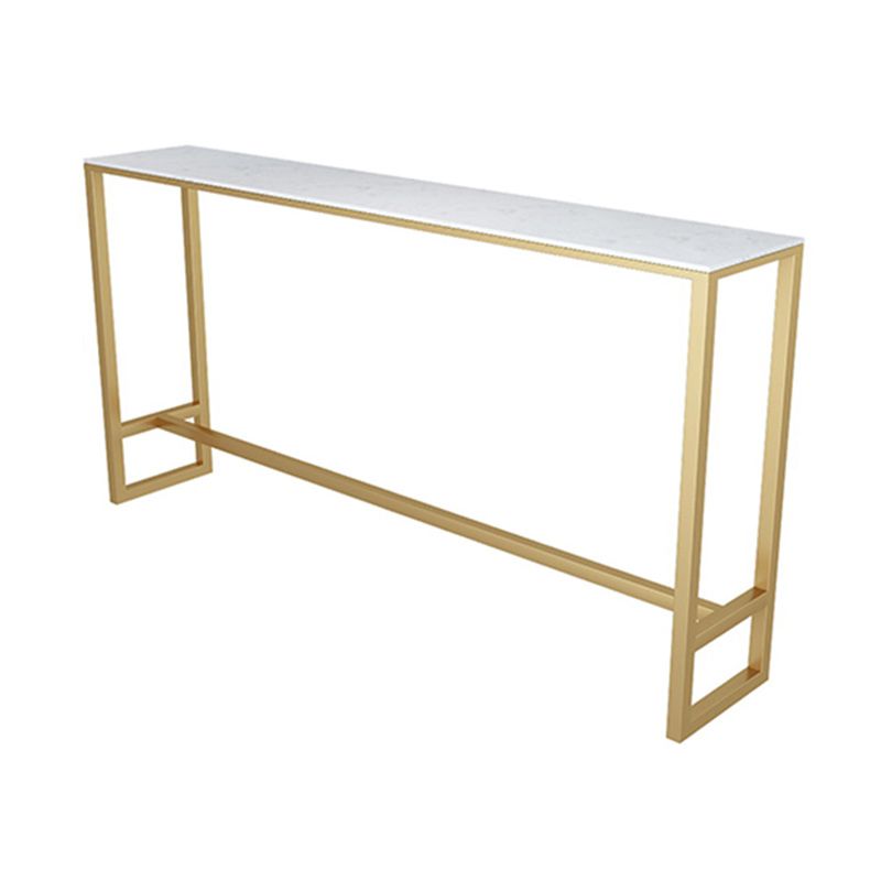 Stone Bar eettafel Glam -stijl rechthoekige staaftafel met schroefvoetstuk voor keuken