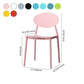 Modern Dining Open Back Chair Dining Armless Side Chairs with Plastic Legs Clearhalo ' kitchen&dining_furn' 'Dining Chairs' 'Dining Tables & Seating' 'dining_chair' 'furn' 'furn_dining_chair' 'Furniture' 'furniture_dining_chair' 'Kitchen & Dining Furniture' 'kitchen' 1200x1200_00dde1d2-7c86-4c17-8452-df5e83fda93f