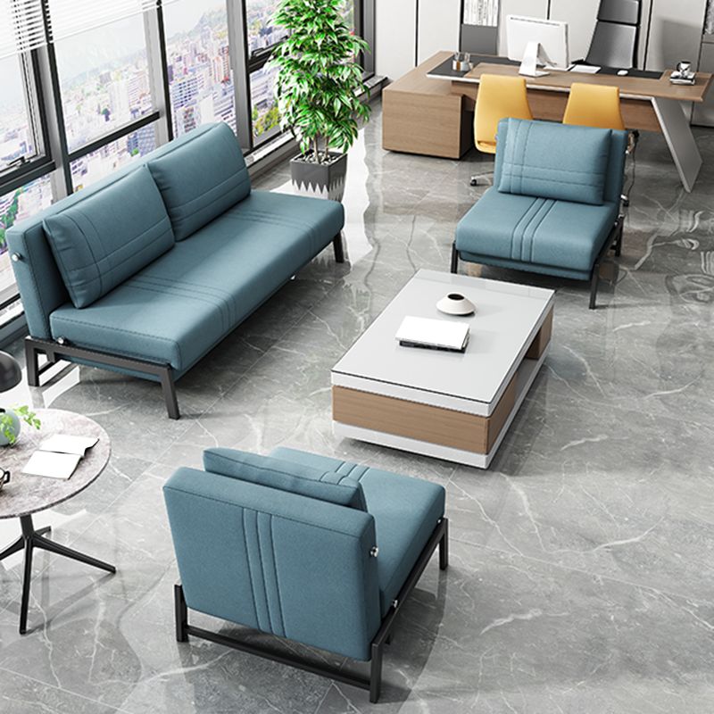 フェイクレザーコンテンポラリーソファベッドアームレスステイン耐性ベッドソファソファ