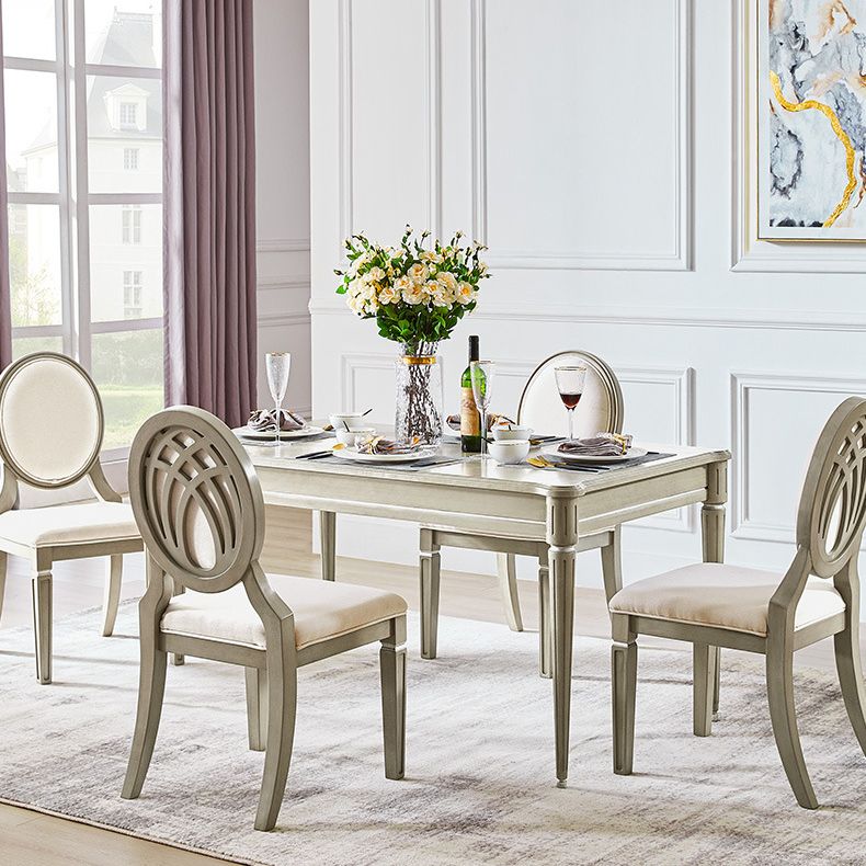 Modern Farmhouse Dining Table Set with 4 Legs Base Dining Room Furniture for Home Use Clearhalo 'Dining Room Sets' 'Dining Tables & Seating' 'dining_room_set' 'furn' 'furn_dining_room_set' 'Furniture' 'furniture_dining_room_set' 'Kitchen & Dining Furniture' 'kitchen&dining_furn' 'kitchen' 1200x1200_00e29c96-2f57-40a6-9679-08a5d54f1a6f