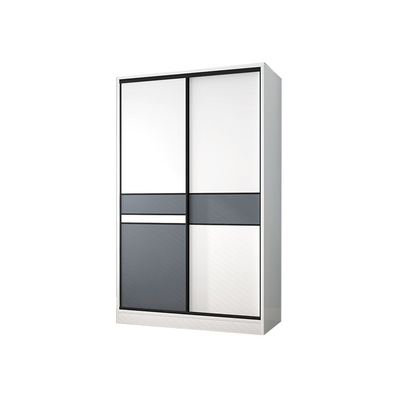 Weiße Holzrahmen Garderobe freistehende Garderobe Armoire mit Regalen