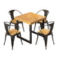 Square Solid Wood Kitchen Table Industrial Dining Table with Metal Double Pedestal Base Clearhalo ' dining_table' 'Dining Tables & Seating' 'Dining Tables' 'furn' 'furn_dining_table' 'Furniture' 'furniture_dining_table' 'Kitchen & Dining Furniture' 'kitchen&dining_furn' 'kitchen' 'kitchen_dining_table' 1200x1200_00e41d9b-a512-4e6b-b2ec-db7d3b70e05a