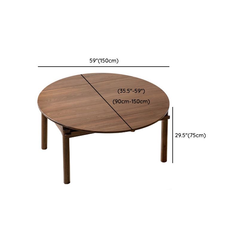 家のために4つの椅子を備えたモダンなソリッドウッドダイニングテーブルセットドロップリーフ