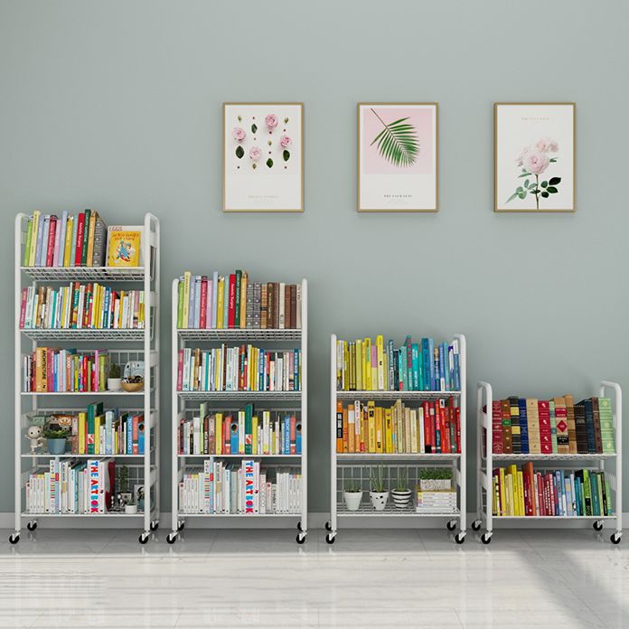 Libreria di libreria in metallo in metallo contemporaneo per ufficio