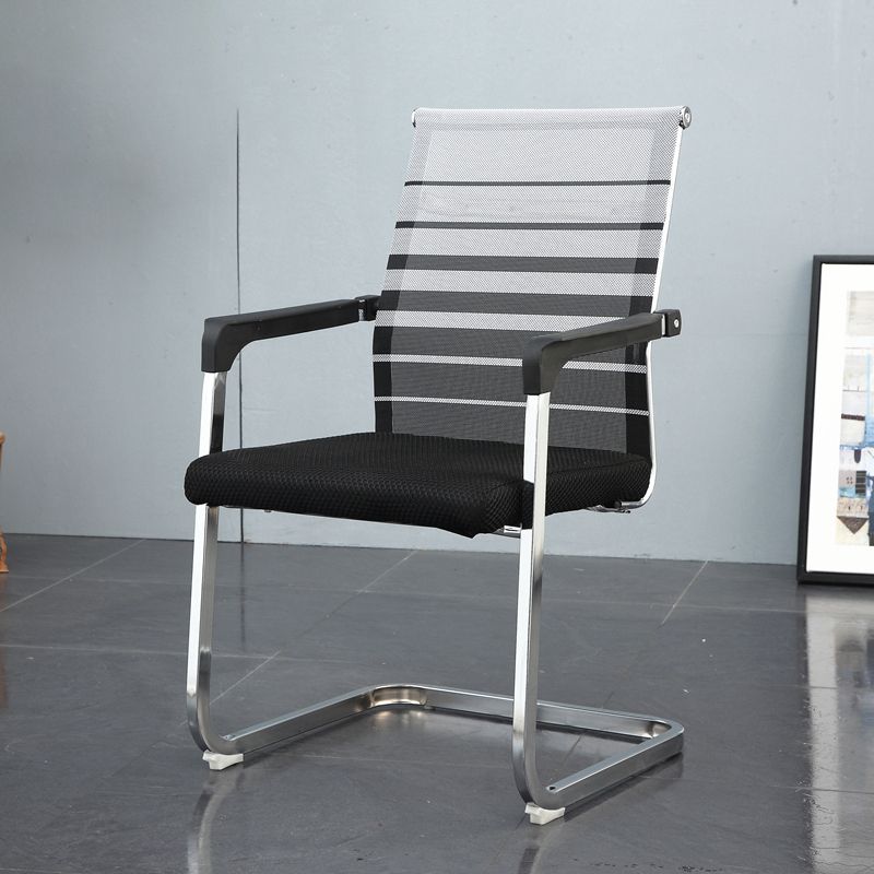 Silver Metal Modern Conference Stuhl mit atmungsaktivem Airgrid Seat Office Stuhl