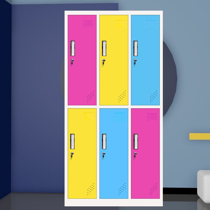 Matte Finish Cabinet with Metal Door Modern Hinged Door Wardrobe