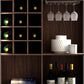 Scandinavian Faux Wood Storage Cabinet Black Glass Doors Display Cabinet for Bedroom Clearhalo 'Display & China Cabinets' 'display_china_cabinets' 'furn' 'furn_display_china_cabinets' 'Furniture' 'Kitchen & Dining Furniture' 1200x1200_00e85e91-bfe6-4a32-b746-78fa1ac397fd