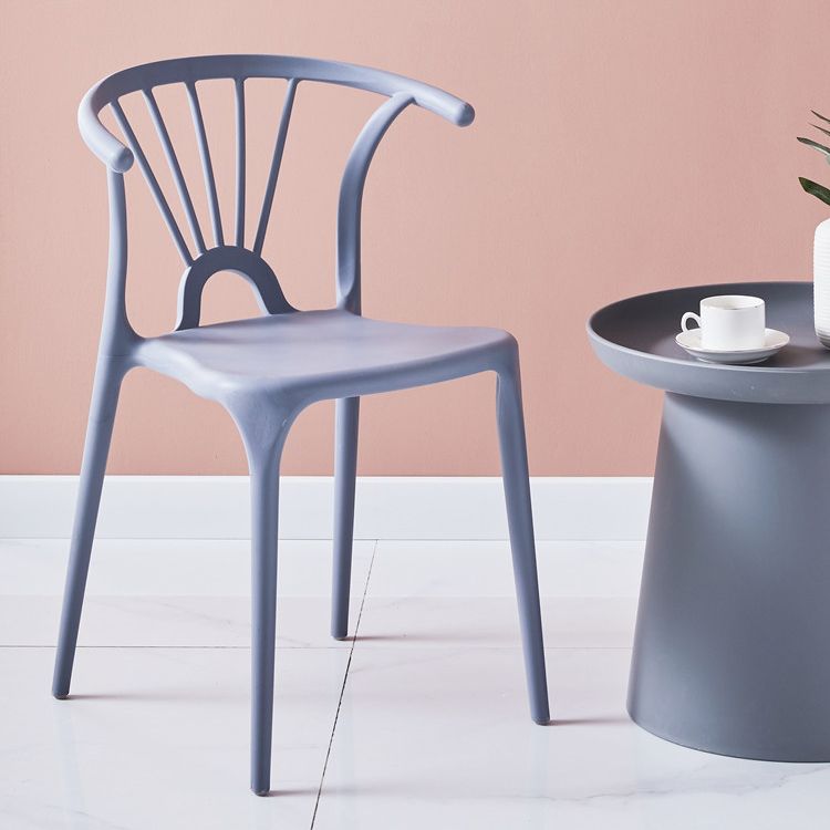 Modern Indoor-Outdoor Plastic Side Chair Armless Wishbone Stackable Chair Clearhalo ' kitchen&dining_furn' 'Dining Chairs' 'Dining Tables & Seating' 'dining_chair' 'furn' 'furn_dining_chair' 'Furniture' 'furniture_dining_chair' 'Kitchen & Dining Furniture' 'kitchen' 1200x1200_00e91f74-5e42-41f7-b978-1db96f05fec7