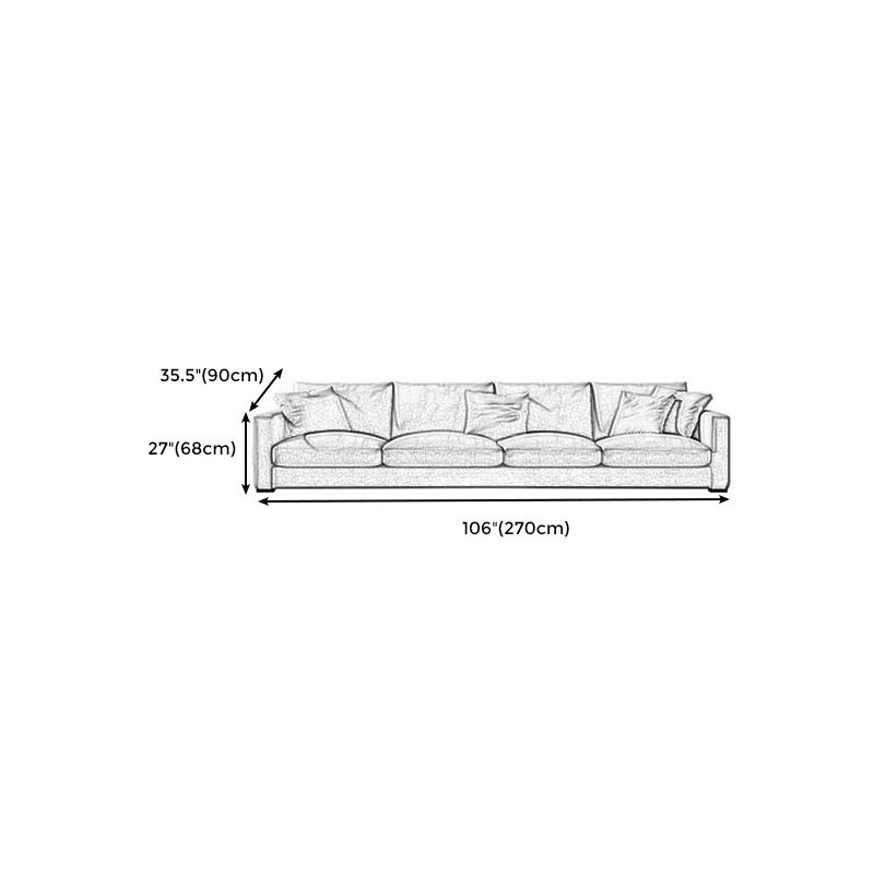 Modern Fabric Standard Sofa Square Arm Cushions Sofa for Living Room Clearhalo 'furn' 'furn_sofas' 'Furniture' 'furniture_sofas' 'kitchen' 'kitchen_sofas' 'Living Room Furniture' 'Sofa' 'sofas' 1200x1200_00e952aa-1d01-4d91-bdec-49b38fcbbf1f