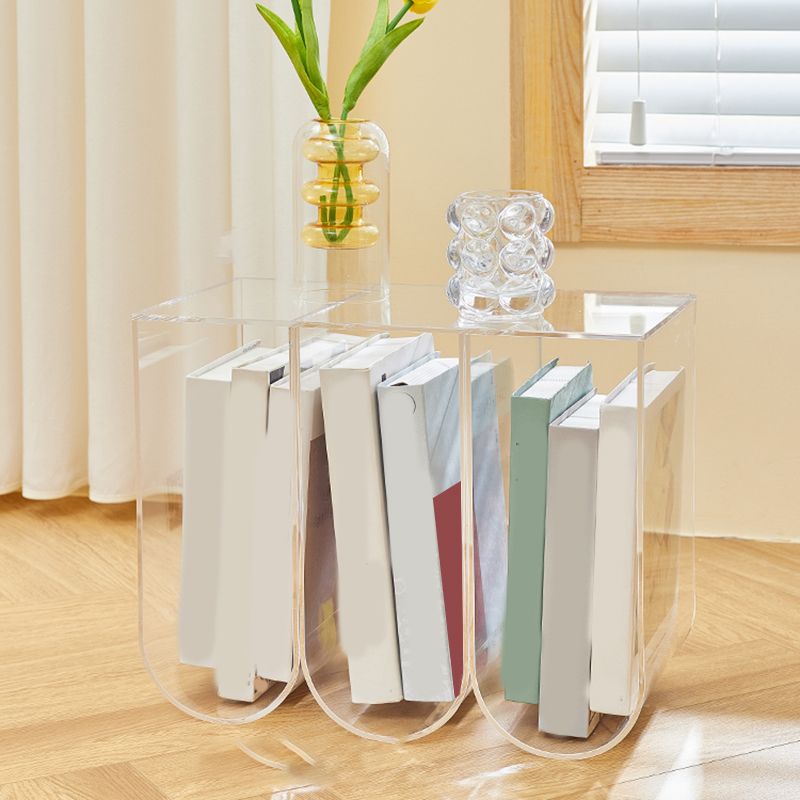 Contemporary Antique Finish Shelf Bookcase Geometric Bookshelf Clearhalo 'Bookcases' 'furn' 'furn_bookcases' 'Furniture' 'Office Furniture' 1200x1200_00e9f1f8-fa0e-4898-8ece-6a23a37bb84b