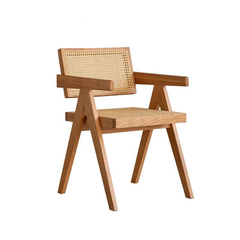 Natural Scandinavian Dining Chairs Rubber Wood Low Back Dining Side Chair Clearhalo 'Dining Chairs' 'Dining Tables & Seating' 'dining_chair' 'furn' 'furn_dining_chair' 'Furniture' 'Kitchen & Dining Furniture' 1200x1200_00eb400d-bf27-40c8-941a-1de15dfa3917