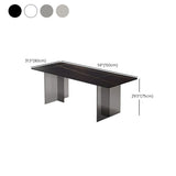 Table à manger en pierre moderne médiévale, Table à Double piédestal pour cuisine
