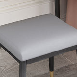 Stylish Pouf Ottoman Solid Color Water Resistant Rectangle Footstool Ottoman