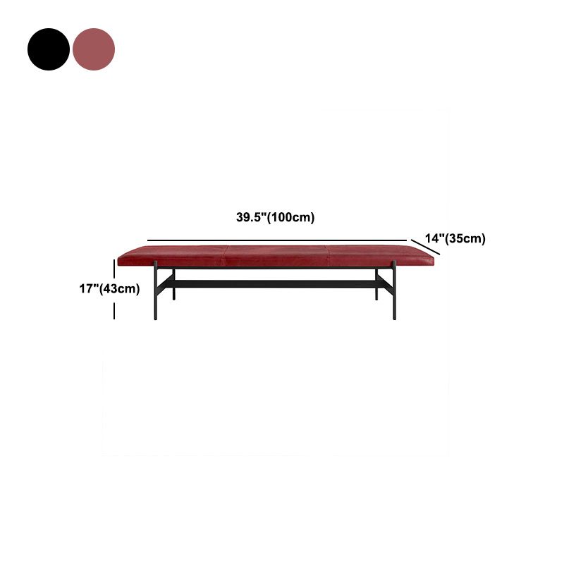13.78" Wide Modern Bench Upholstered Entryway Bench with Cushioned Clearhalo 'Benches' 'Chairs & Seating' 'furn' 'furn_benches' 'Furniture' 'Living Room Furniture' 1200x1200_00ec2bcd-d61e-4901-b974-993ed6b29dc3