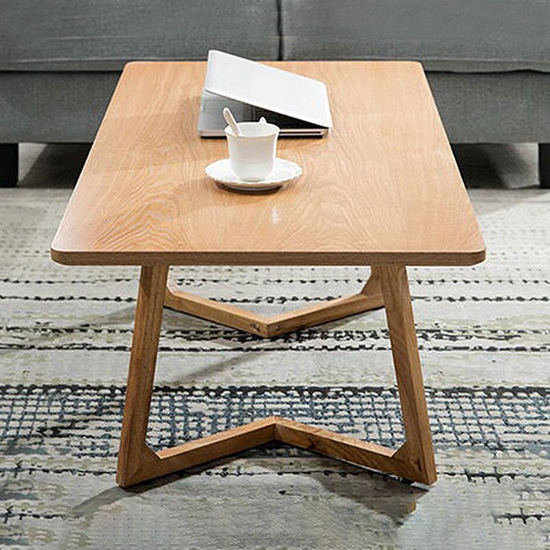 Sleigh-like Base Design Wood/walnut Rubber Wood Craft Coffee Table Clearhalo 'Coffee & Accent Tables' 'Coffee Tables' 'coffee_tables' 'furn' 'furn_coffee_tables' 'Furniture' 'furniture_coffee_tables' 'Living Room Furniture' 1200x1200_00ed0b97-5ed9-4828-837b-348dafba9fbc