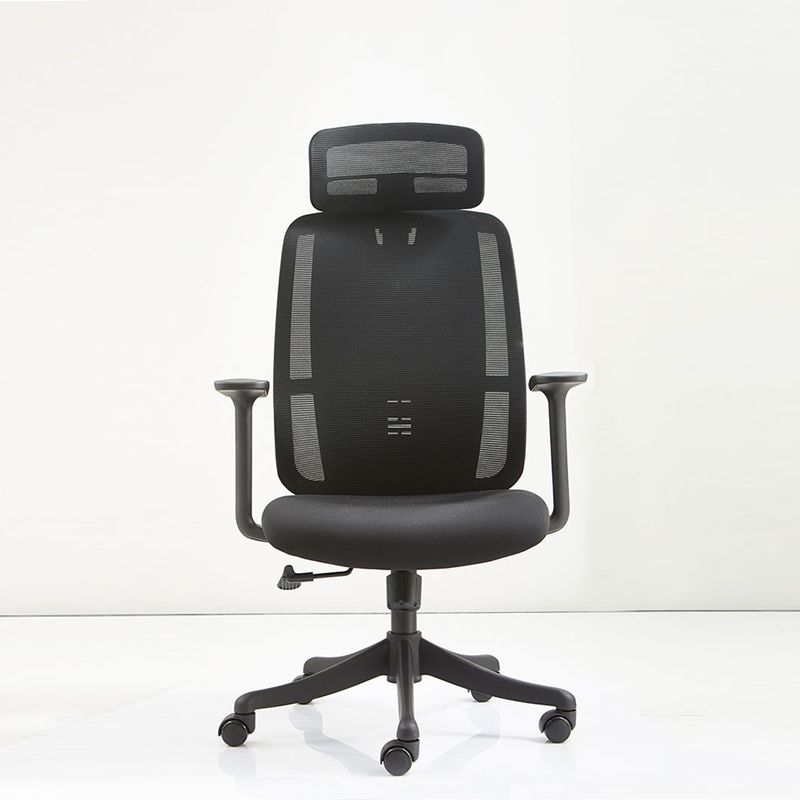 Contemporary Arm Chair Adjustable Seat Height Pillow Included Office Chair Clearhalo 'furn' 'furn_office_chair' 'Furniture' 'Office Chairs' 'Office Furniture' 'office_chair' 1200x1200_00f0d7af-d7b6-40dc-a7b3-59d4b60d349e