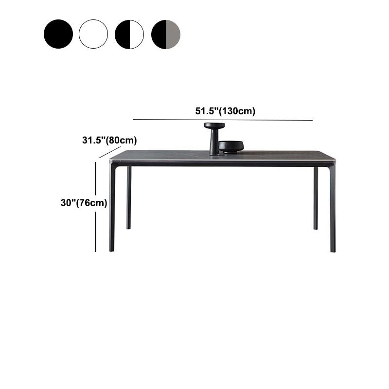 Stone Modern Rectangle Dining Table Matte Finish 4 Legs Table for Kitchen Clearhalo ' dining_table' 'Dining Tables & Seating' 'Dining Tables' 'Furniture' 'furniture_dining_table' 'Kitchen & Dining Furniture' 'kitchen&dining_furn' 'kitchen' 'kitchen_dining_table' 1200x1200_00f15b89-c0e0-424f-a7b3-c5946f1b8185
