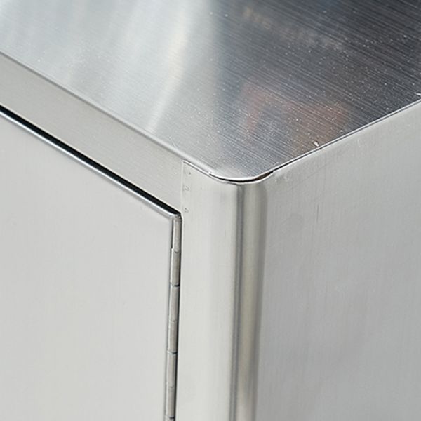 Stainless Steel Sideboard Cabinet Modern Server Cabinet with Storage for kitchen Clearhalo 'buffet_sideboard' 'Buffets & Sideboards' 'furn' 'furn_buffet_sideboard' 'Furniture' 'furniture_buffet_sideboard' 'Kitchen & Dining Furniture' 1200x1200_00f293a1-06b6-4563-abdd-e21a9431aab9