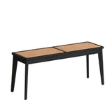 Tropical Solid Wood Bedroom Bench 17.3" Height Seating Bench with Legs Clearhalo 'Benches' 'Chairs & Seating' 'furn' 'furn_benches' 'Furniture' 'Living Room Furniture' 1200x1200_00f390ab-4e48-481c-b6f0-a62706751dc7