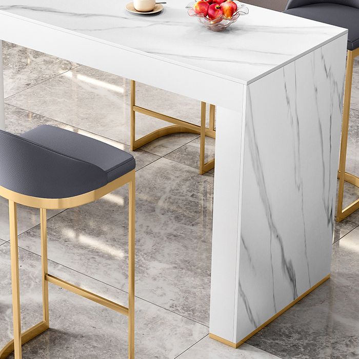 Modern Style Sintered Stone Table Dining Bar Counter Table for Kitchen Clearhalo 'Bar Furniture' 'Bar Tables' 'bar_tables' 'furn' 'furn_bar_tables' 'Furniture' 'furniture_bar_tables' 'Kitchen & Dining Furniture' 1200x1200_00f3c389-3f23-433e-8ddf-884883a2841d