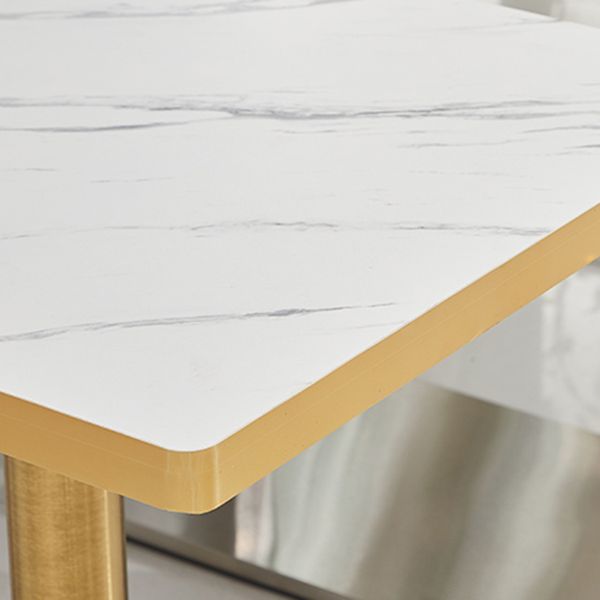 Wooden Dining Room Table for 2 Person with Metal Pedestal Base Clearhalo 'Dining Tables & Seating' 'Dining Tables' 'dining_table' 'furn' 'furn_dining_table' 'Furniture' 'Kitchen & Dining Furniture' 1200x1200_00f3e9e1-dd1f-4aff-89fd-aaa8a2eeead0