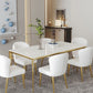 Sintered Stone Dining Table Luxury Style 4 Legs Base Rectangle Table for Dining Room Clearhalo ' dining_table' 'Dining Tables & Seating' 'Dining Tables' 'furn' 'furn_dining_table' 'Furniture' 'furniture_dining_table' 'Kitchen & Dining Furniture' 'kitchen&dining_furn' 'kitchen' 'kitchen_dining_table' 1200x1200_00f62ed4-1e9c-4c2a-b44e-34d316fd21b2