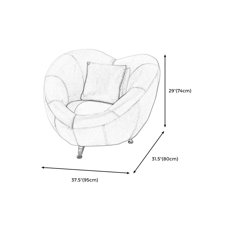 Velvet Barrel Chair 37.40 "L x 31,49" W x 29.13 "H Chaise d'accent à bascule en bois massif