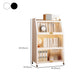 Glam Closed Back Standard Bookshelf Metal Bookcase for Study Room