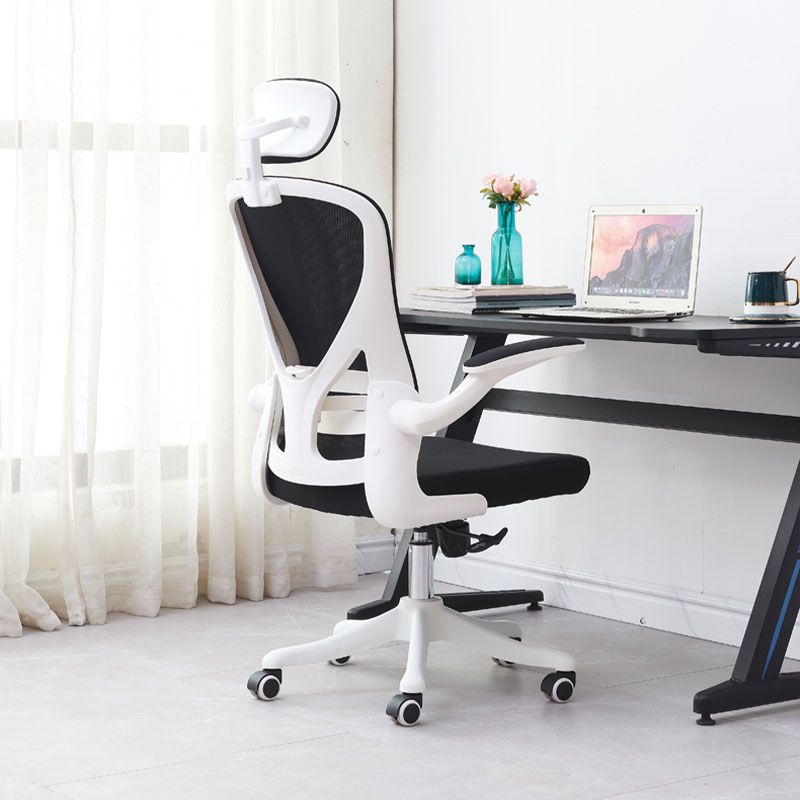 High Back Office Chair Adjustable Arm Mesh Task Chair with Nylon Base Clearhalo 'furn' 'furn_office_chair' 'Furniture' 'Office Chairs' 'Office Furniture' 'office_chair' 1200x1200_00f867b2-cee8-4e09-ab3d-71823187a0b9