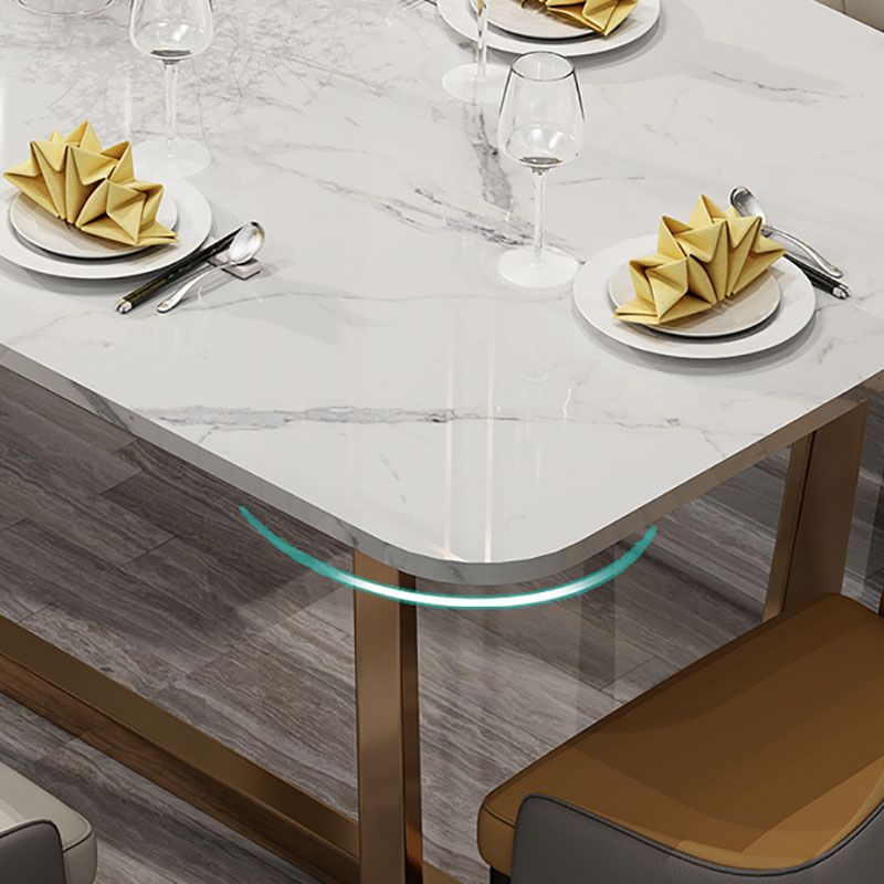 Sintered Stone Table for Restaurant Luxury Dining Table with Trestle Base Clearhalo 'Dining Tables & Seating' 'Dining Tables' 'dining_table' 'furn' 'furn_dining_table' 'Furniture' 'furniture_dining_table' 'Kitchen & Dining Furniture' 'kitchen' 'kitchen_dining_table' 1200x1200_00f871db-88bd-4ae1-af2c-6b1758d89293