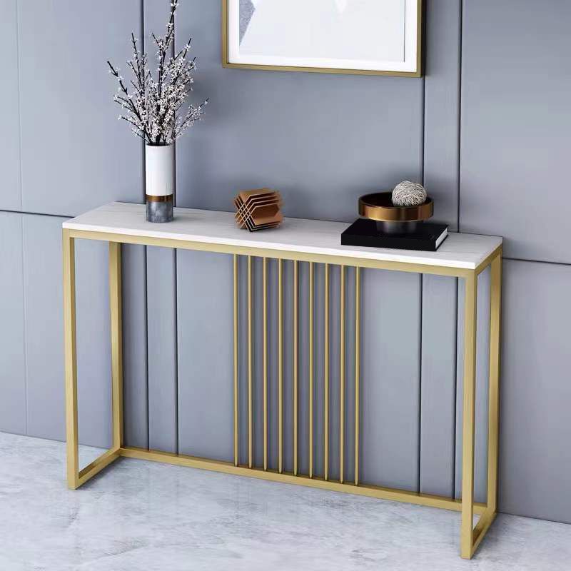 Table accent de console contemporaine Rectangle Table canapé de console dans la pierre