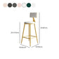 Home Matte Finish Upholstered Stools Glam Low Back Bar Stool Clearhalo 'Bar Furniture' 'Bar Stools' 'bar_stools' 'Furniture' 'furniture_bar_stools' 'Kitchen & Dining Furniture' 1200x1200_00fd79bf-7782-415a-83cf-aad7c34b85ab