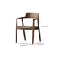 Sillas de comedor de madera sólida de 1/4/5 piezas industriales en marrón