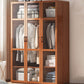Modern Style Wardrobe Cabinet Solid Wood Clothes Rail Wardrobe Armoire
