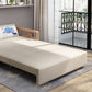 Linen Sleeper Sofa 31.49" Wide Scandinavian Sofa Bed with Upholstered