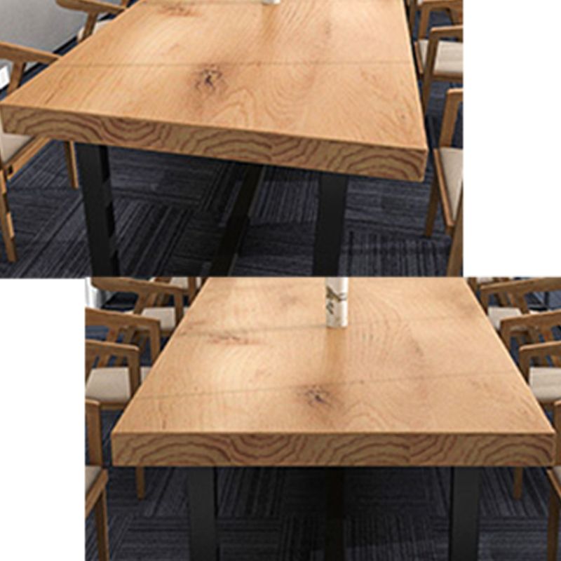 Solid Wood Home Meeting Desk Industrial Rectangle Office Fixed Table Clearhalo 'furn' 'furn_office_desk' 'Furniture' 'furniture_office_desk' 'Office Desks' 'Office Furniture' 'office_desk' 1200x1200_00ff94fa-3ef5-4520-b3b7-16238f4e4a8e