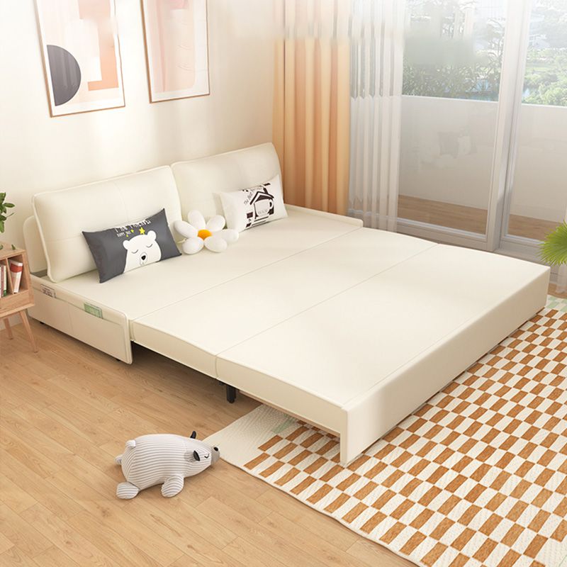 Divano futon in finta pelle in pelle glam che dormono divano in bianco