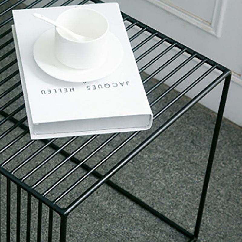 Mid-Century Modern Coffee Table Black Iron Coffee Cocktail Table