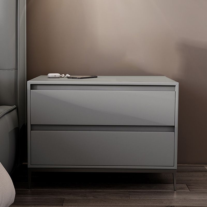 Table table de chevet de table en cuir moderne avec tiroirs